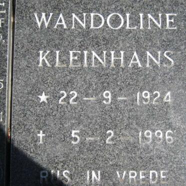 KLEINHANS Wandoline 1924-1996
