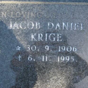KRIGE Jacob Daniel 1906-1995