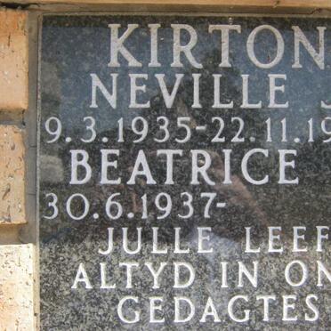 KIRTON Neville J. 1935-1998 &amp; Beatrice M. 1937-