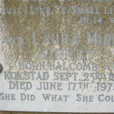 KIRKBY Frederick Henry 1887-1960 &amp; Laura Miriam BALCOMBE 1887-1975 