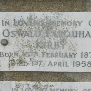 KIRBY Oswald Farquhar 1875-1958