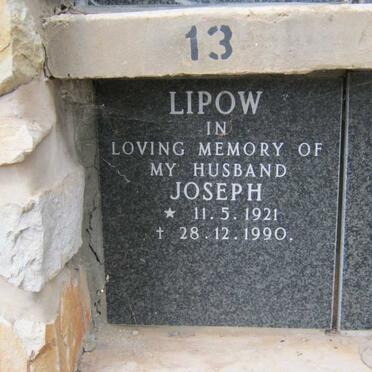 LIPOW Joseph 1921-1990