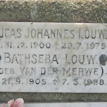 LOUW Lucas Johannes 1900-1975 &amp; Bathseba van der MERWE 1905-1988