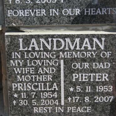 LANDMAN Pieter 1953-2007 &amp; Priscilla 1954-2004