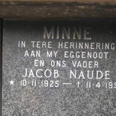 MINNE Jacob Naude 1925-1990