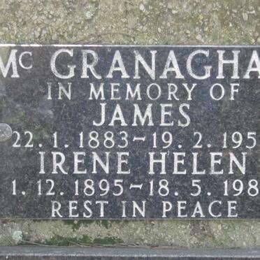 McGRANAGHAN James 1883-1959 &amp; Irene Helen 1895-1987