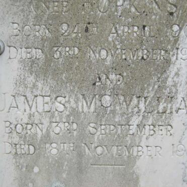 McWILLIAMS James 1911-1966 &amp; Bertha Elizabeth HOPKINS 1906-1951