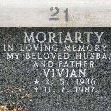 MORIARTY Vivian 1936-1987