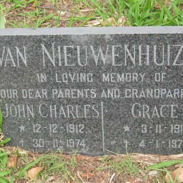 NIEWENHUIZEN John Charles, van 1912-1974 &amp; Grace 1916-1975
