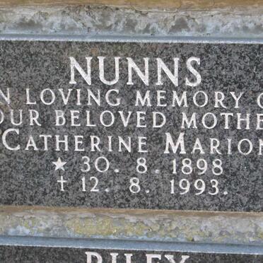 NUNNS Catherine Marion 1898-1993