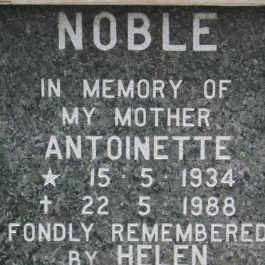 NOBLE Antionette 1934-1988