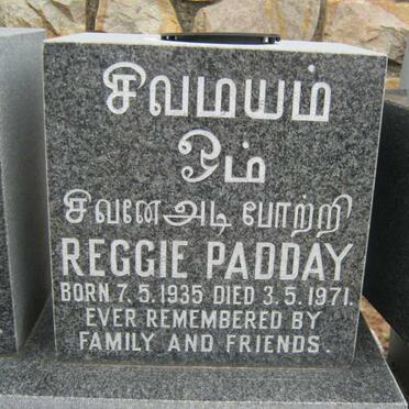 PADDAY Reggie 1935-1971
