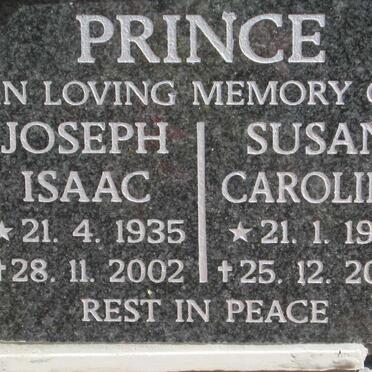PRINCE Joesph Isaac 1935-2002 &amp; Susan Caroline 1933-2004