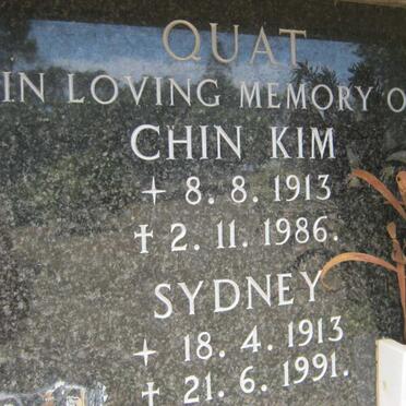 QUAT Sydney 1913-1986 &amp; Chin Kim 1913-1986