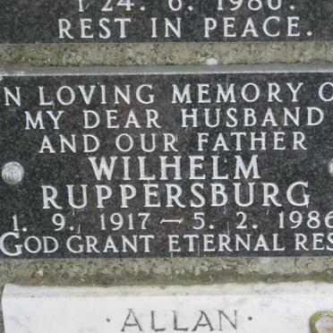 RUPPERSBURG Wilhelm 917-1986