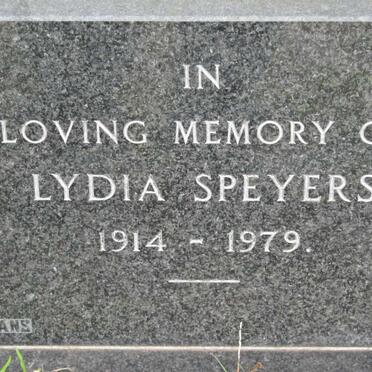 SPEYERS Lydia 1914-1979