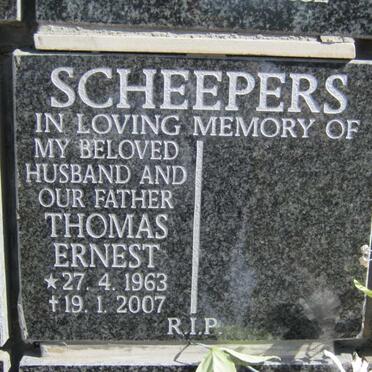 SCHEEPERS Thomas Ernest 1963-2007