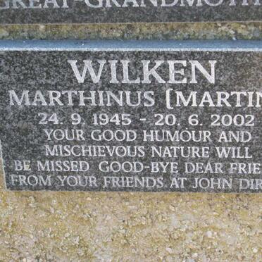WILKEN  Marthinus 1945-2002