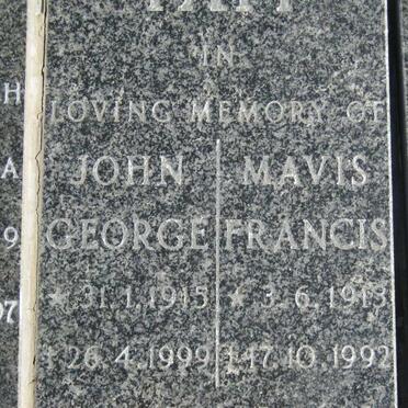 ? John George 1915-1999 &amp; Mavis Francis 1913-1992