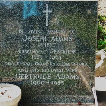 ADAMS Joseph 1883-1964 &amp; Gertrude 1900-1985