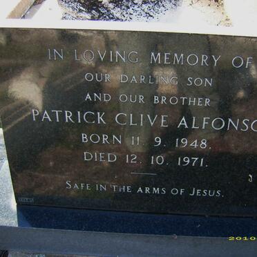 ALFONSO Patrick Clive 1948-1971