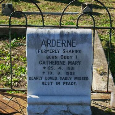 ARDERNE Catherine Mary 1931-1992 nee ODDY