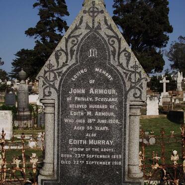 ARMOUR John -1908 &amp; Edith Murray 1859-1910