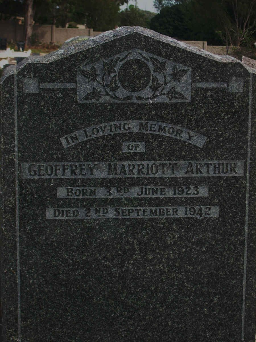 ARTHUR Geoffrey Marriott 1923-1942
