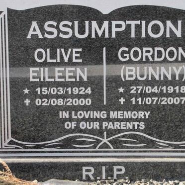 ASSUMPTION Gordon 1918-2007 &amp; Olive Eileen 1924-2000 