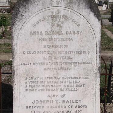 BAILEY Joseph T. -1937 &amp; Anna Rachel 1856-1915
