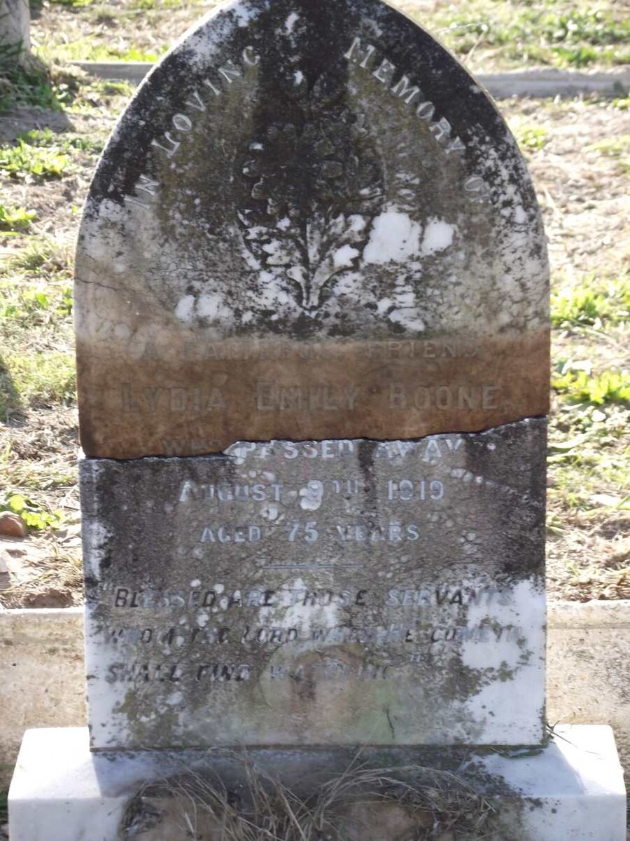 BOONE Lydia Emily -1919