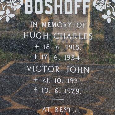 BOSHOFF Hugh Charles 1915-1934 :: BOSHOFF Victor John 1921-1979