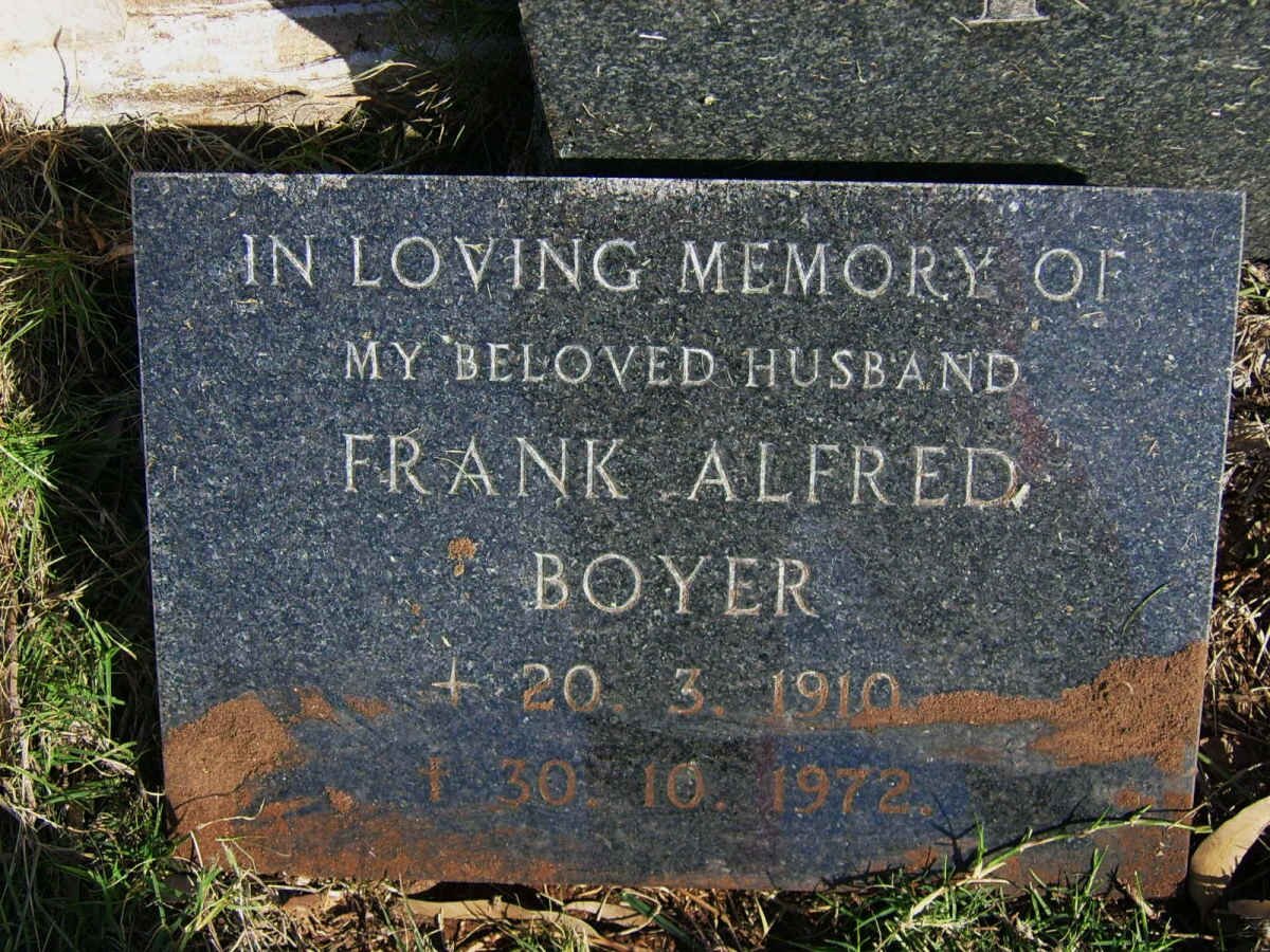BOYER Frank Alfred 1910-1972
