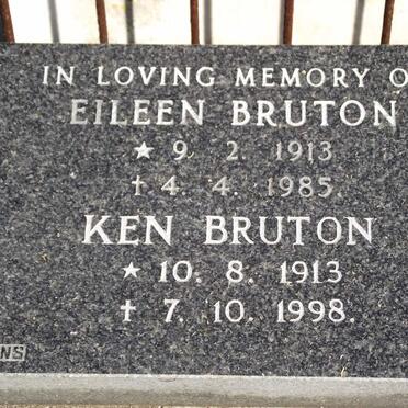 BRUTON Ken 1913-1998 &amp; Eileen 1913-1985