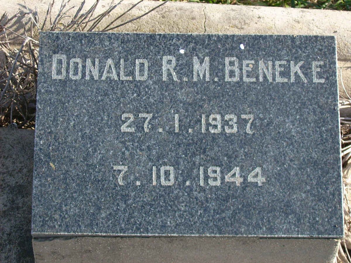BENEKE Donald R.M. 1937-1944