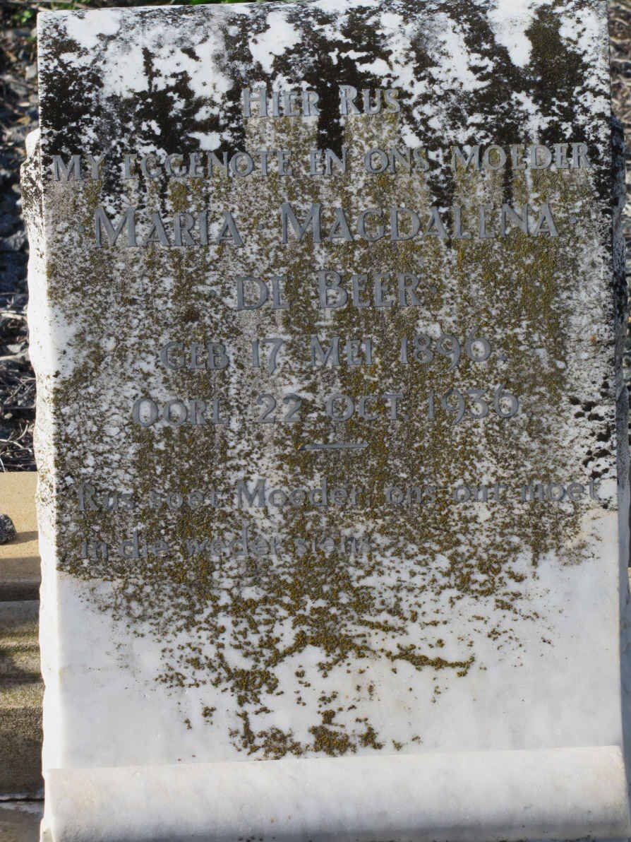 BEER Maria Magdalena, de 1896-1936