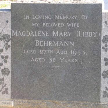 BEHRMANN Magdalene Mary -1953
