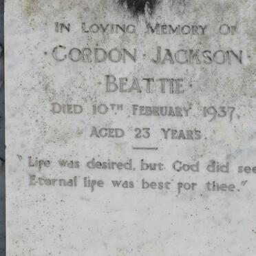 BEATTIE Gordon Jackson -1937
