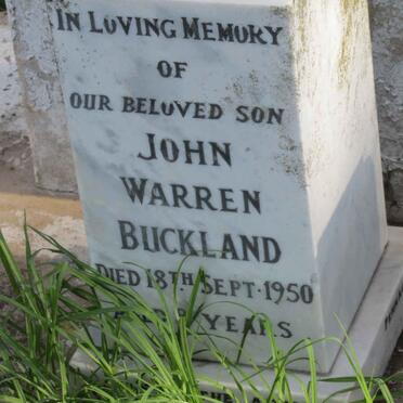 BUCKLAND John Warren -1950