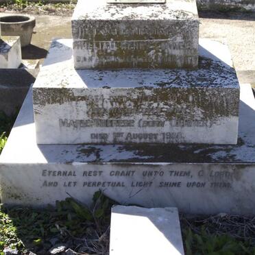 CONNELL William Henry 1864-1924 &amp; Marie Therese OLIVIER -1938