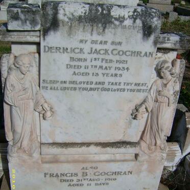 COCHRAN Derrick Jack 1921-1934 :: COCHRAN Francis B. -1910