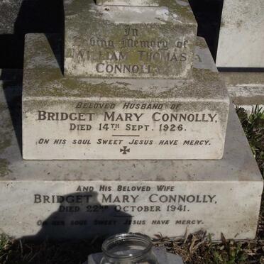 CONNOLLY William Thomas -1926 &amp; Bridget Mary -1941