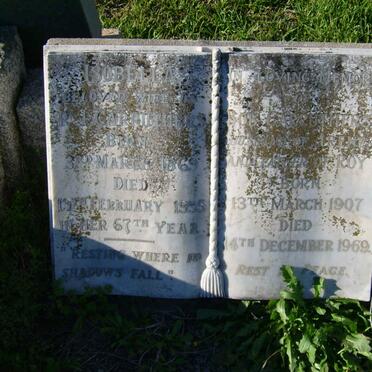 CARRUTHERS Bob 1907-1969 :: CARRUTHERS Isobella 1869-1935