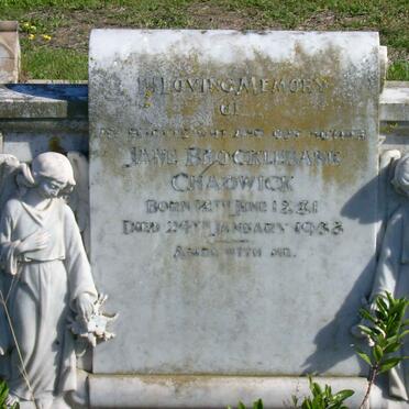 CHADWICK Jane Brocklebank 1881-1933