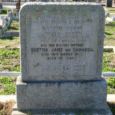 CLARK William Henry 1881-1942 &amp;Bertha Jane nee DAMARELL -1952 :: CLARK Clare May Blossom 1921-1923