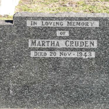 CRUDEN Martha -1943