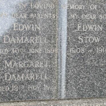 DAMARELL Edwin -1898 &amp; Margaret -1927 :: STOW Edwin 1908-1914
