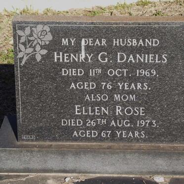 DANIELS Henry G. -1969 &amp; Ellen Rose -1973