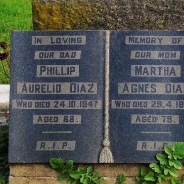 DIAZ Phillip Aurelio -1947 &amp; Agnes -1964