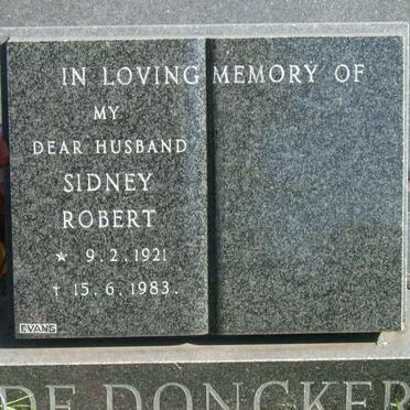 DONCKER Sidney Robert, de 1921-1983